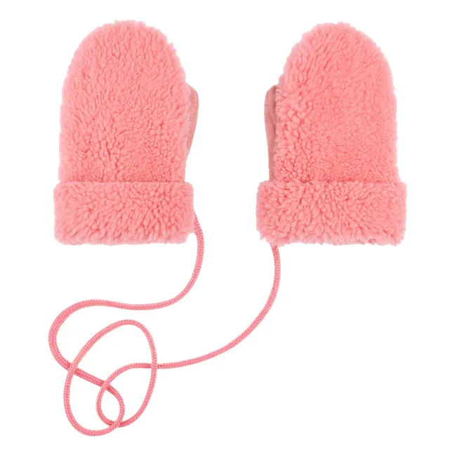Moufles Teddy Peau Lainée Mérinos - Collection Enfant | Rose
