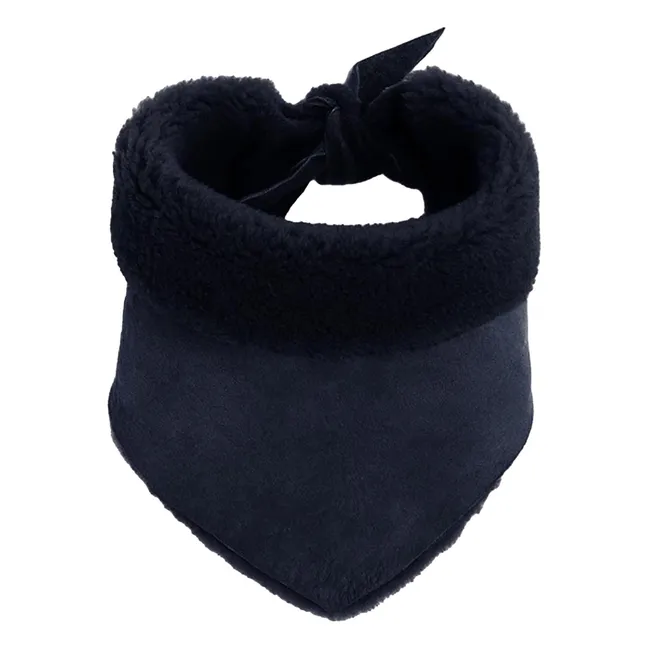 Bandana Reversible Peau Lainée Mérinos - Colección infantil | Azul Marino