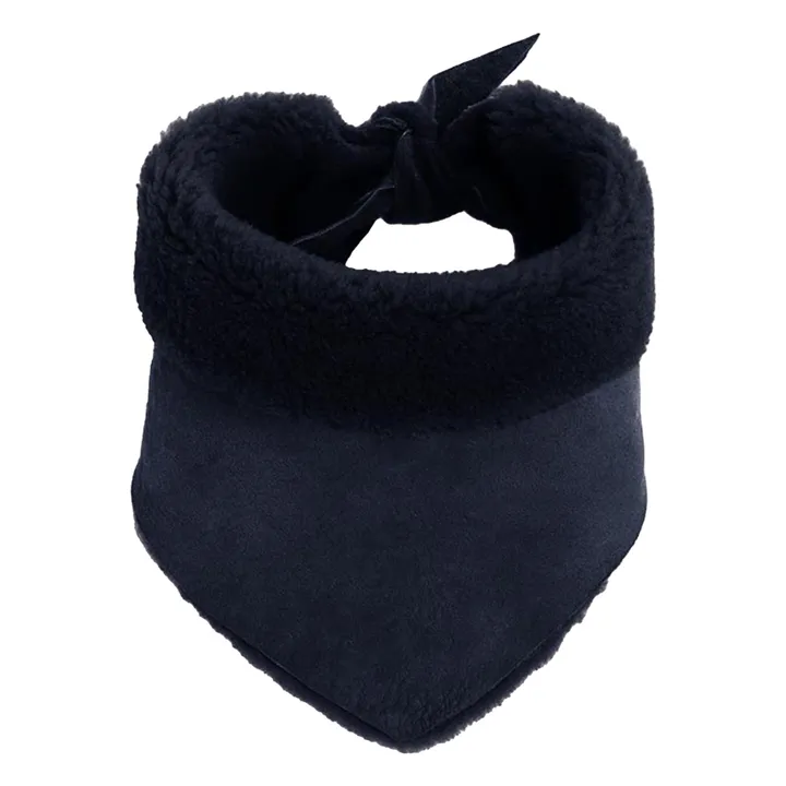 Bandana Réversible Peau Lainée Mérinos - Collection Enfant | Bleu marine- Image produit n°0
