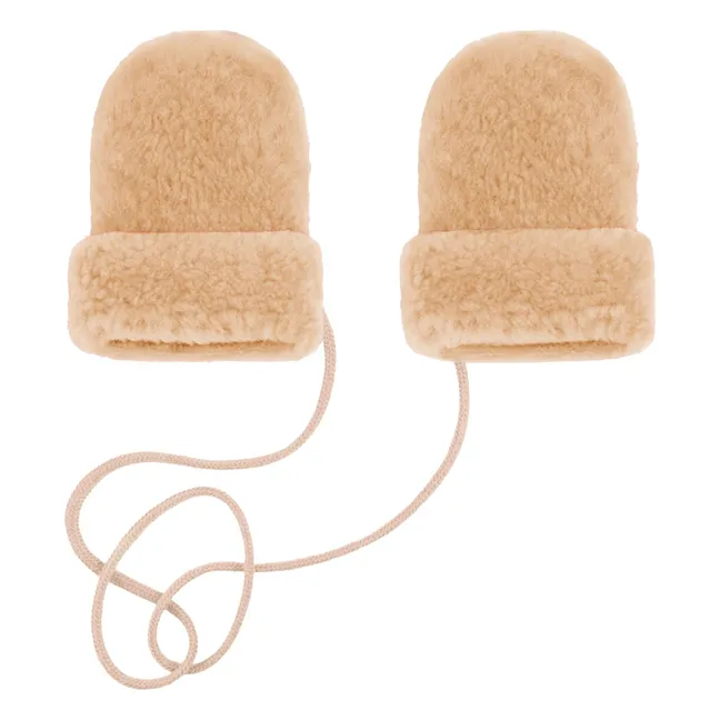 Teddy Fausthandschuhe Wollfell Merino - Baby Kollektion | Beige