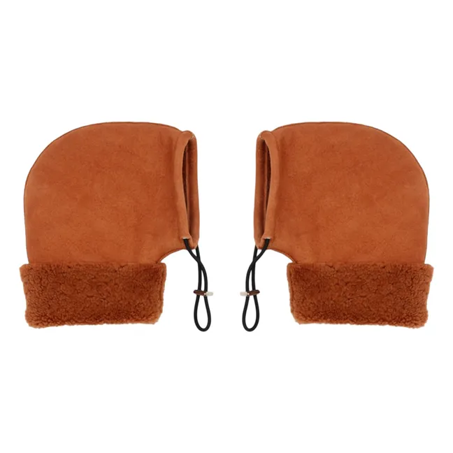 Merino Wool Bicycle Mittens | Brown
