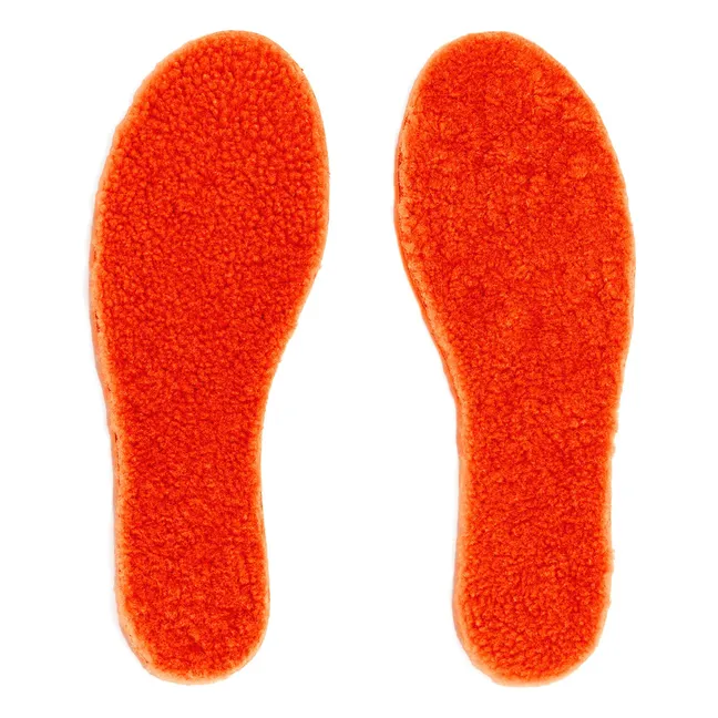 Semelles Peau Lainée Mérinos et Liège | Orange