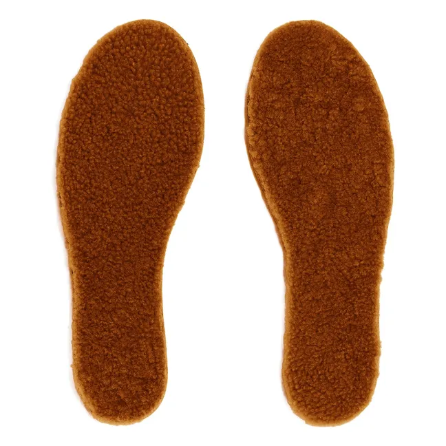 Einlegesohlen Wollhaut Merino und Kork | Braun