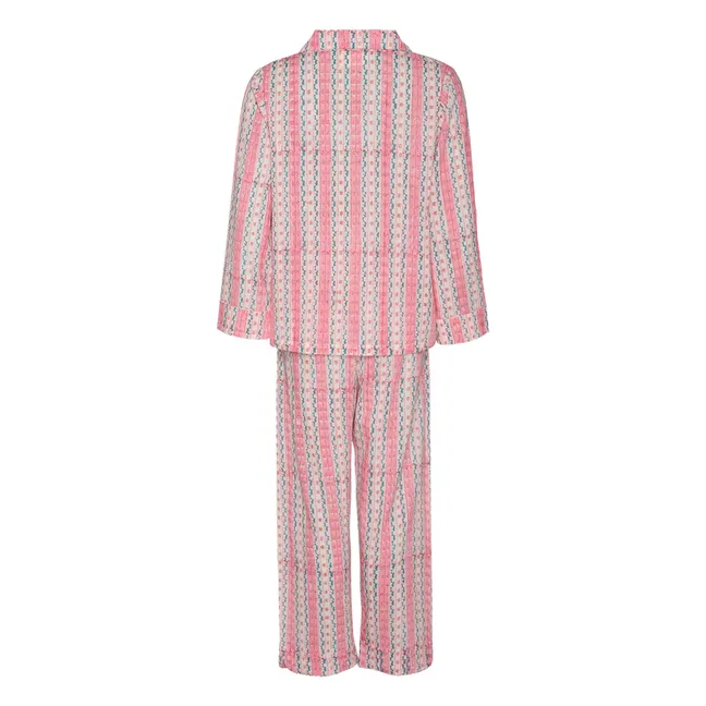 Pijama de noche estampado de algodón ecológico | Rosa Viejo