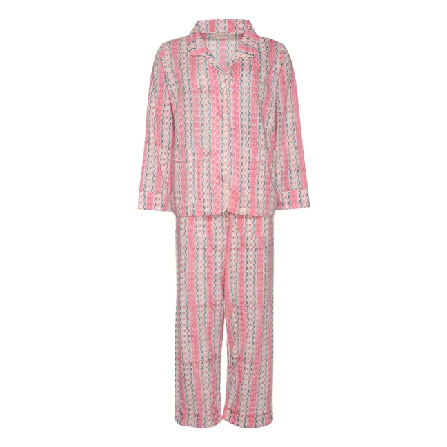 Pijama de noche estampado de algodón ecológico | Rosa Viejo