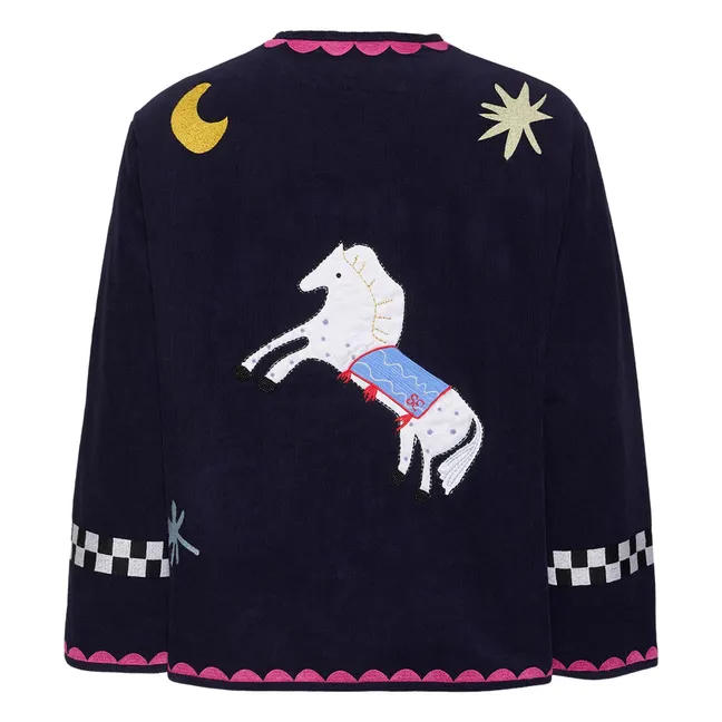 Jacke Maggie Circus Rippenvelours Bio-Baumwolle | Navy