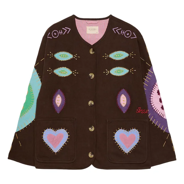 Veste Maggie Velours Côtelé Coton Bio | Marron