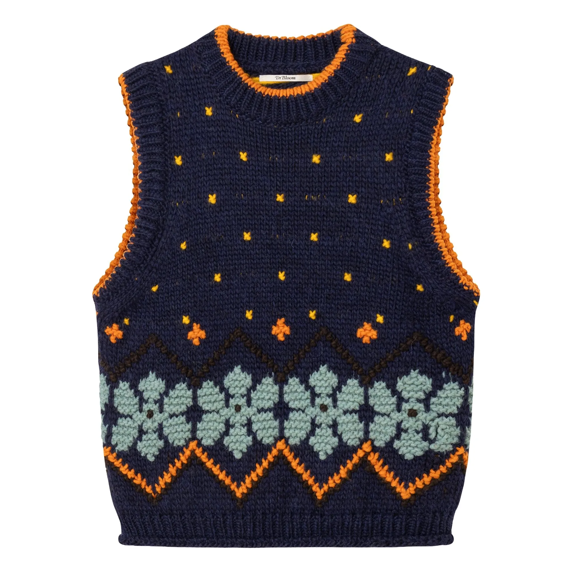 Dr Bloom Navy Blue Jumpy Sleeveless Sweater