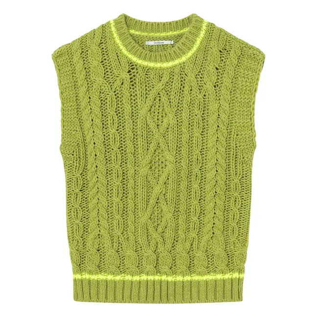 Ärmelloser Pullover Nest | Pistaziengrün