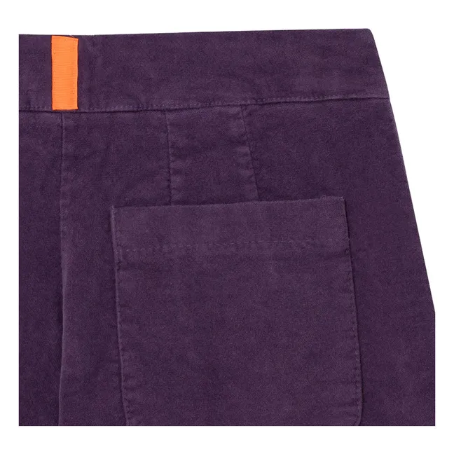 Destiny Velours-Hose | Aubergine