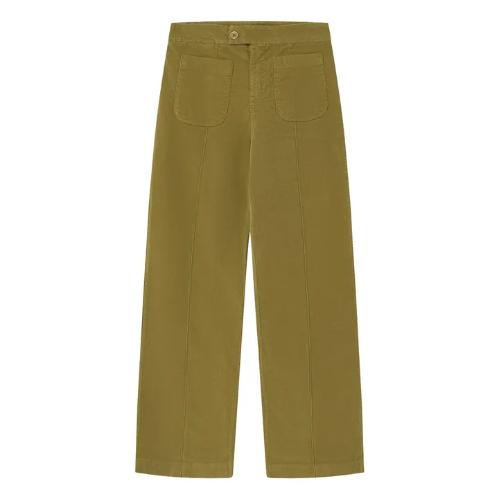 Pantalon Destiny Velours | Olive- Image produit n°0