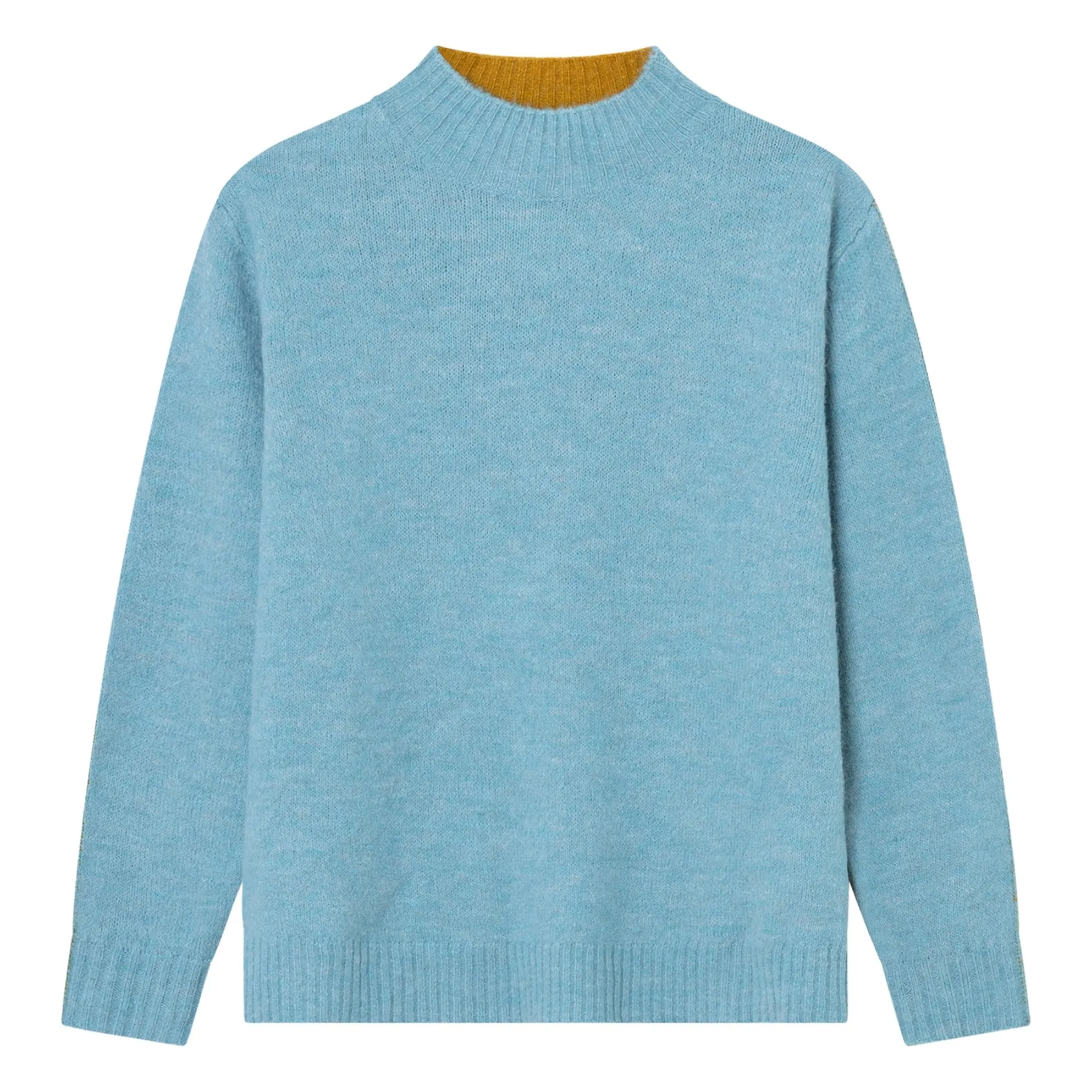 Dr Bloom Blue Bicolore Twist Sweater