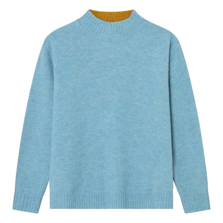 Pull Twist Bicolore | Bleu- Image produit n°0