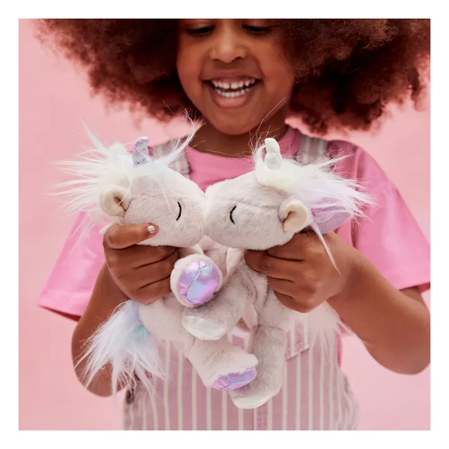 Peluche unicornio con purpurina | Rosa