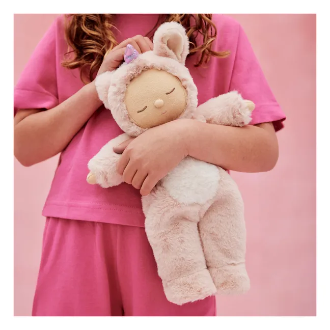Acogedora muñeca unicornio Dinkum | Rosa