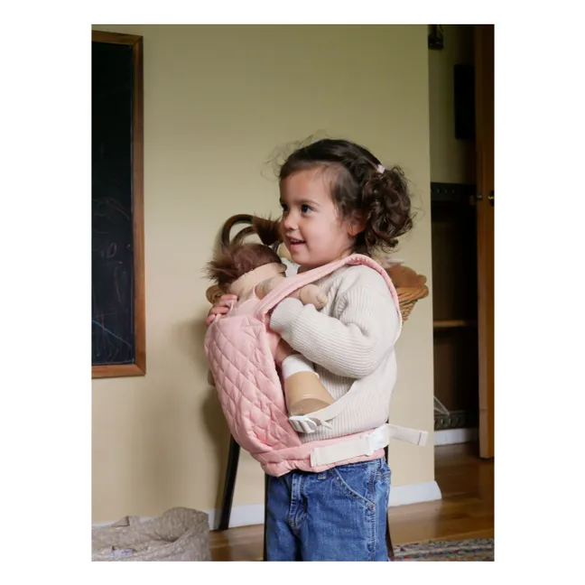 Porte-poupée matelassé | Rose