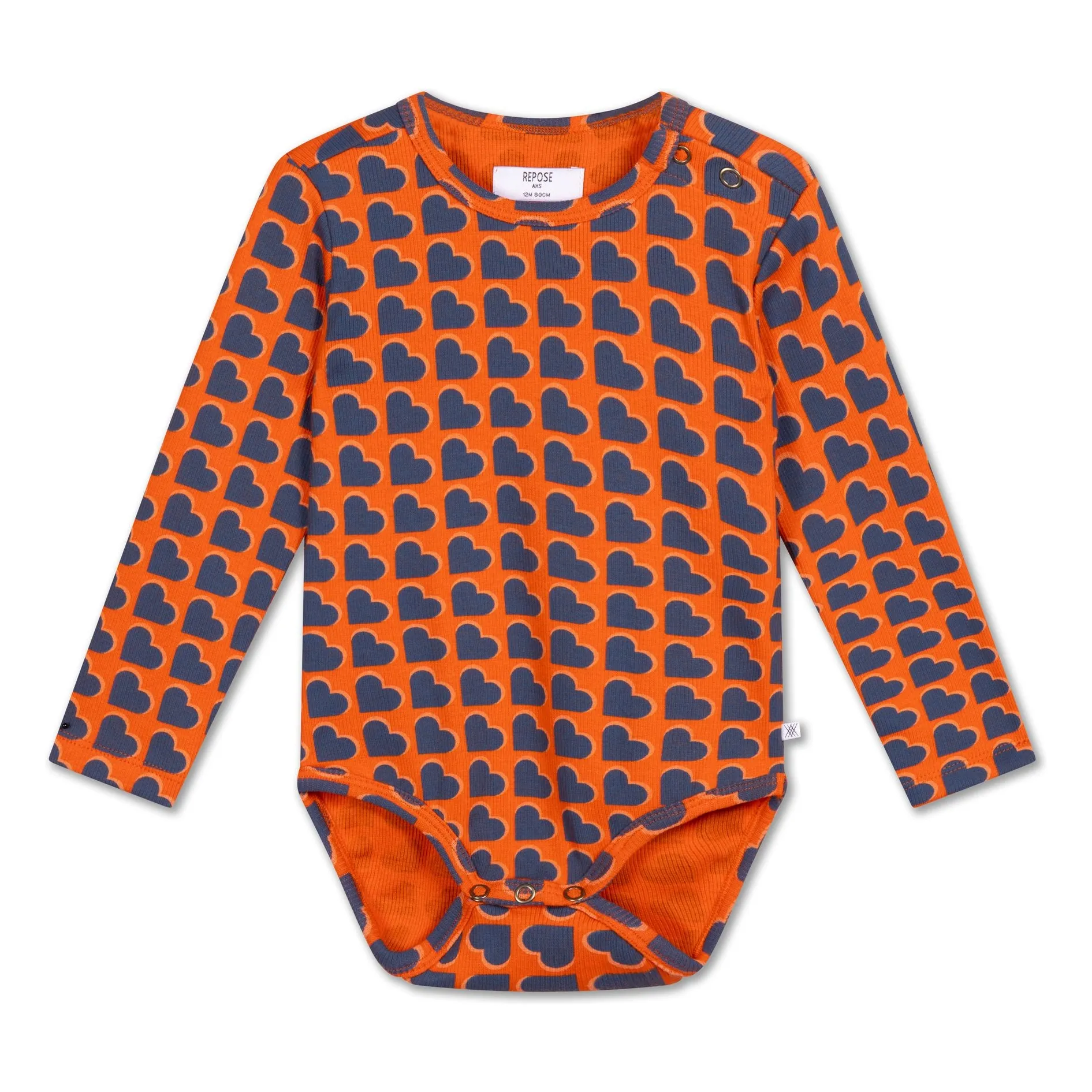 Repose Ams Bloodstone Organic Cotton Hearts Bodysuit