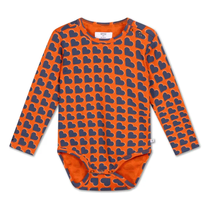 Body Corazones de Algodón Ecológico | Rojo sangre- Imagen del producto n°0