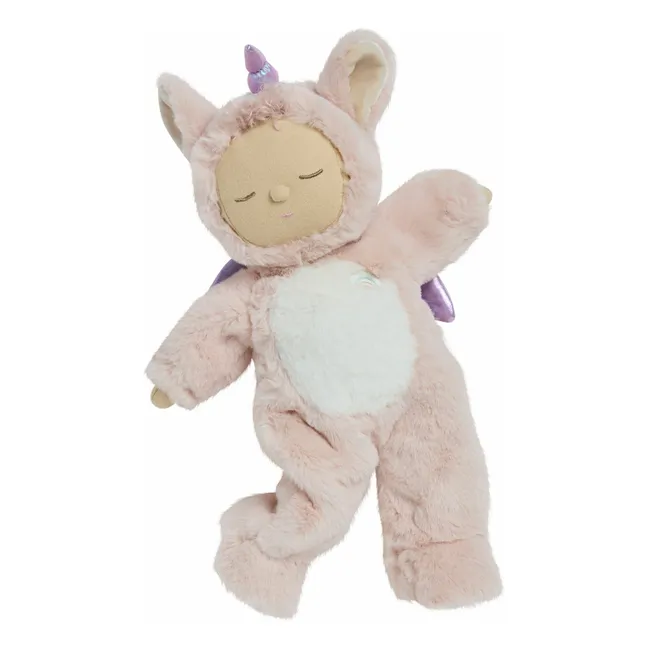 Acogedora muñeca unicornio Dinkum | Rosa