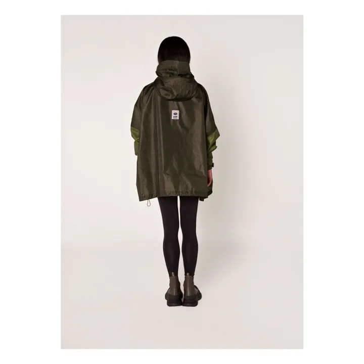 Anorak Imperméable Herringbone | Vert kaki- Image produit n°3