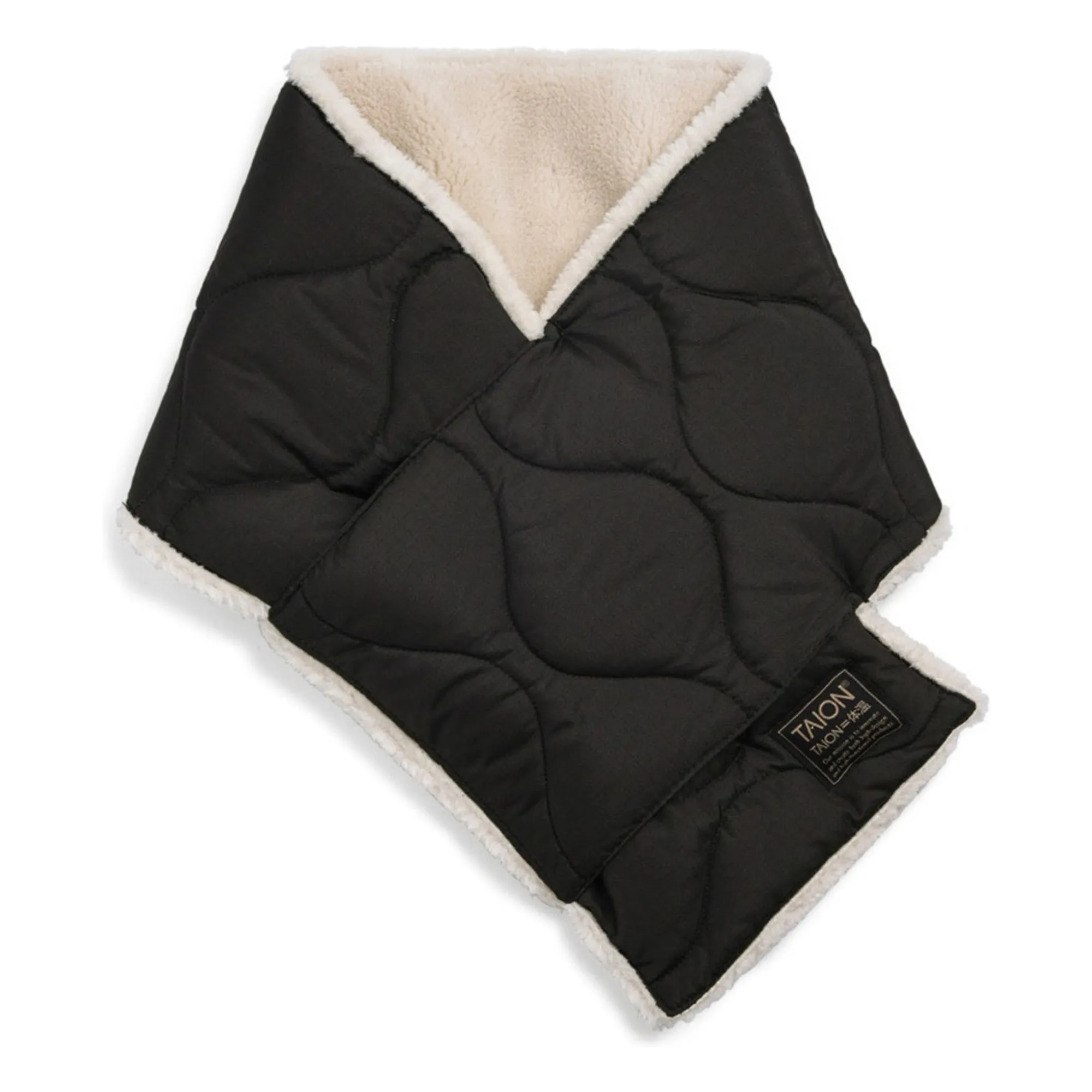 Taion Noir/Blanc Reversible Down Military Scarf