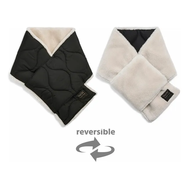 Militärischer Reversible Down-Schal | Noir/Blanc