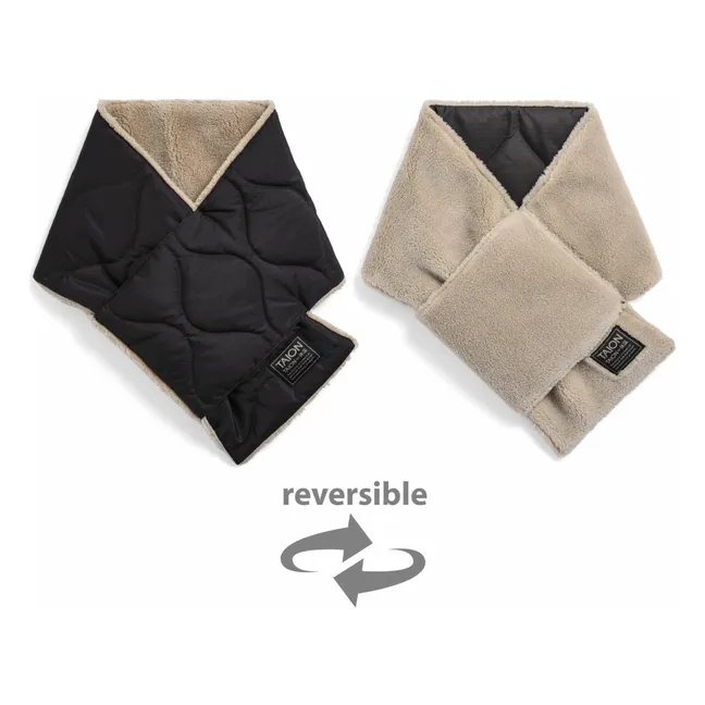 Reversible Down Military Scarf | Chocolate