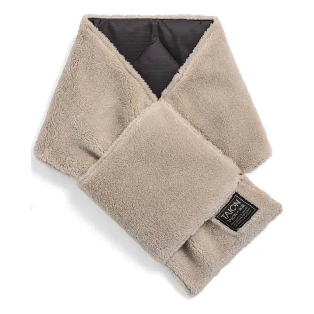 Militärischer Reversible Down-Schal | Schokoladenbraun