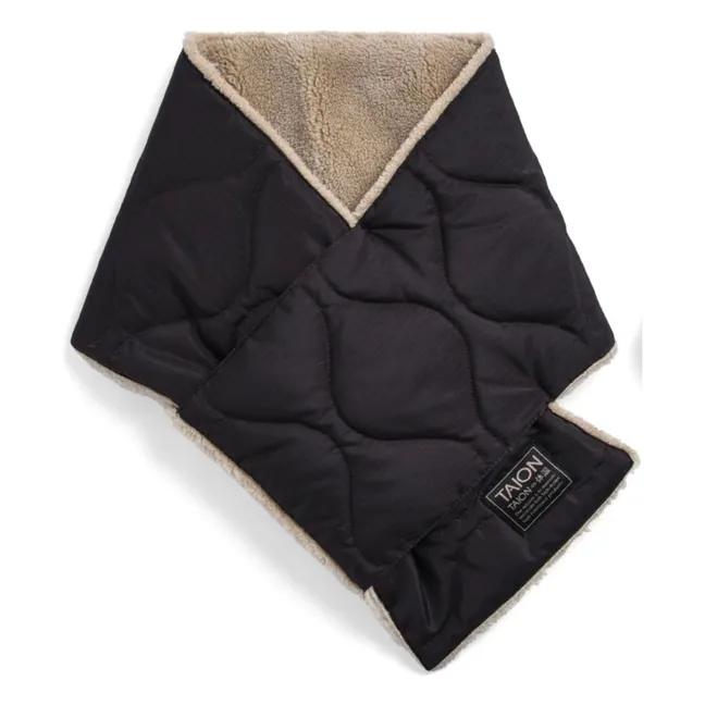 Militärischer Reversible Down-Schal | Schokoladenbraun