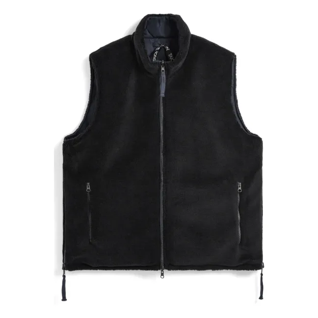 Chaqueta militar reversible sin mangas y cuello alzado | Azul Marino - Negro