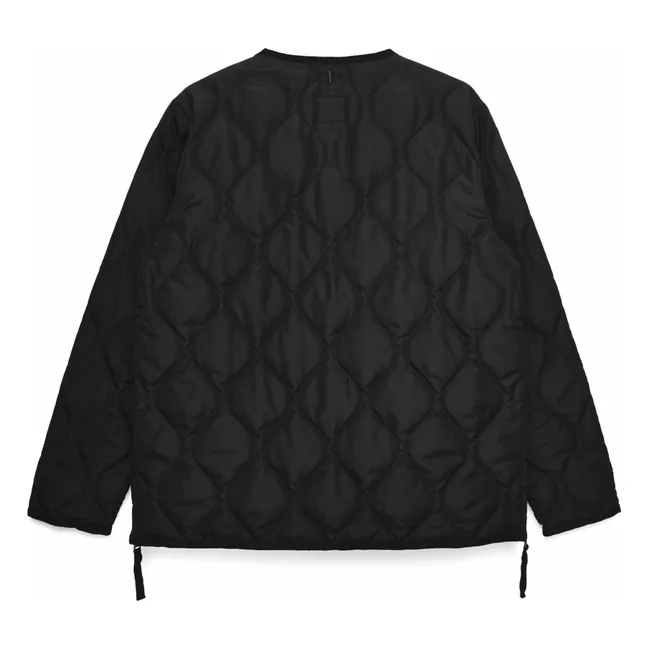 Chaqueta militar unisex con cuello en V | Negro