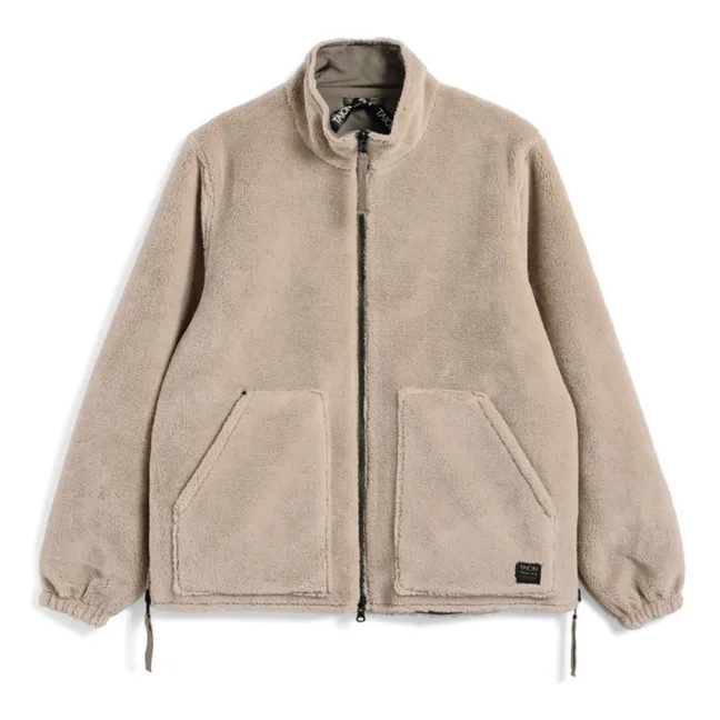 Military Reversible Jacke mit Stehkragen  | Mokka