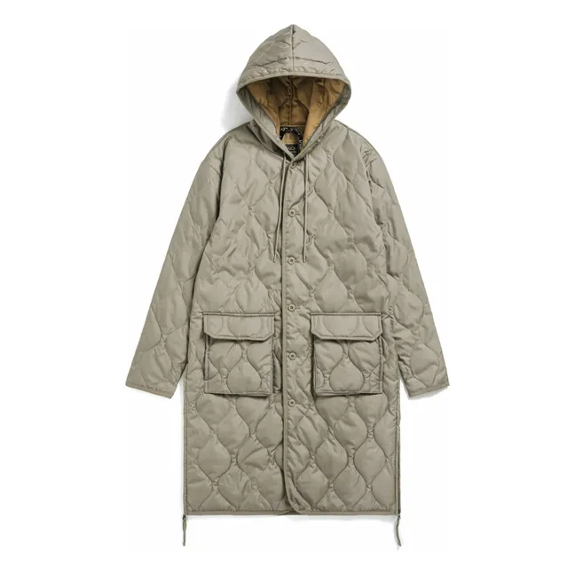 Chaqueta militar larga con capucha | Mocha