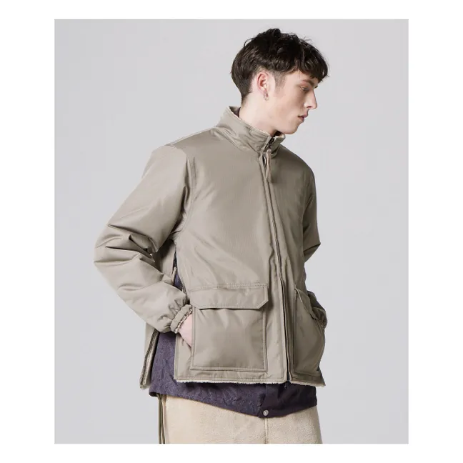 Veste Réversible Militaire Col Montant  | Mocha