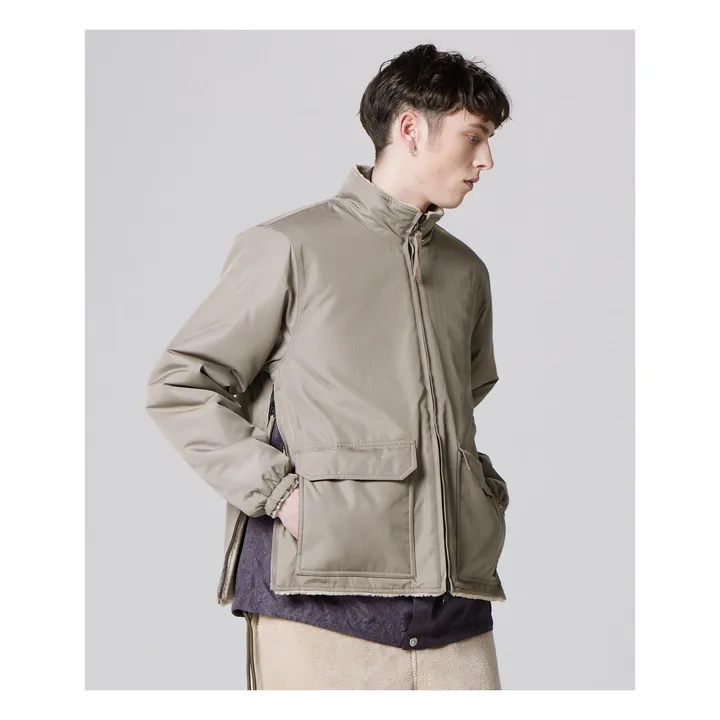 Veste Réversible Militaire Col Montant  | Mocha- Image produit n°1