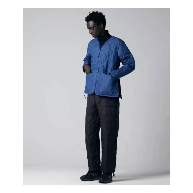 Chaqueta militar unisex con cuello en V | Azul índigo