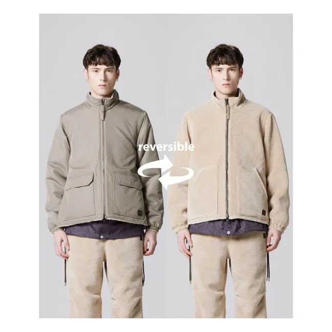 Veste Réversible Militaire Col Montant  | Mocha