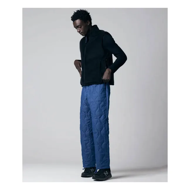 Veste Sans Manches Militaire Réversible Col Montant | Bleu marine - Noir