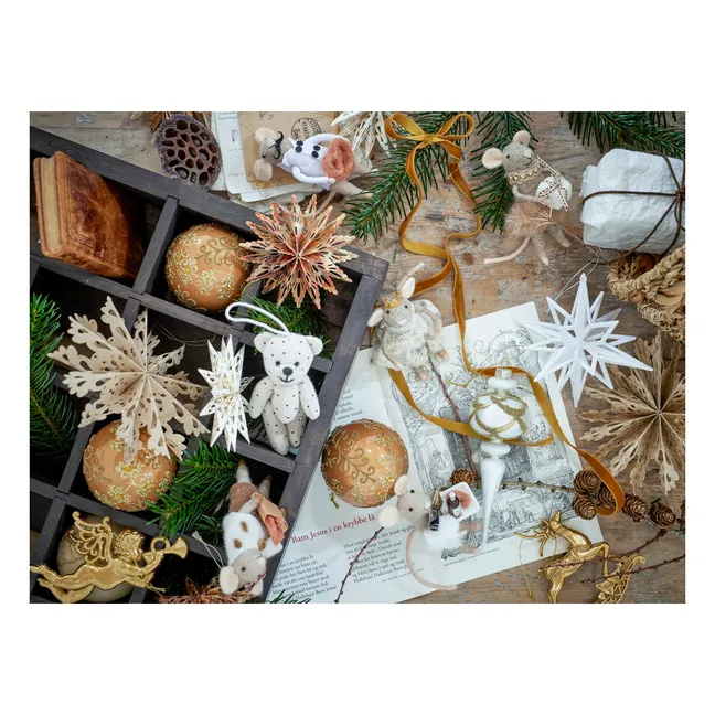 Peo Wolle Maus Deko zum Aufhängen - 2er Set | Braun