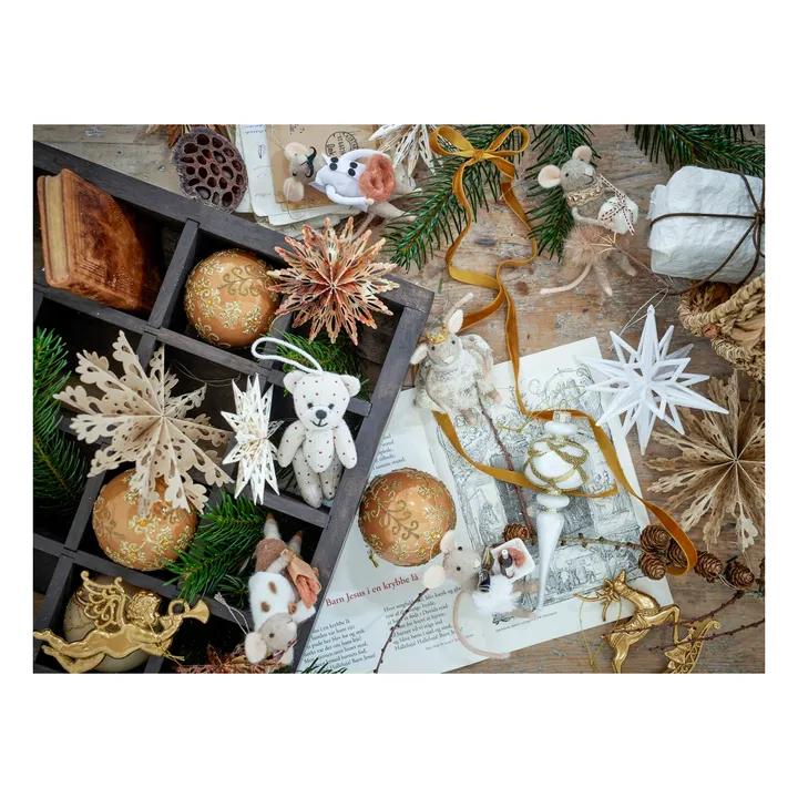 Décoration souris à suspendre en laine Peo - Set de 2 | Marron- Image produit n°3