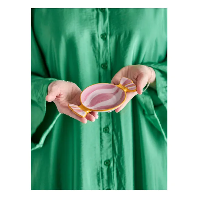 Caramella-Teller aus Steingut | Rosa