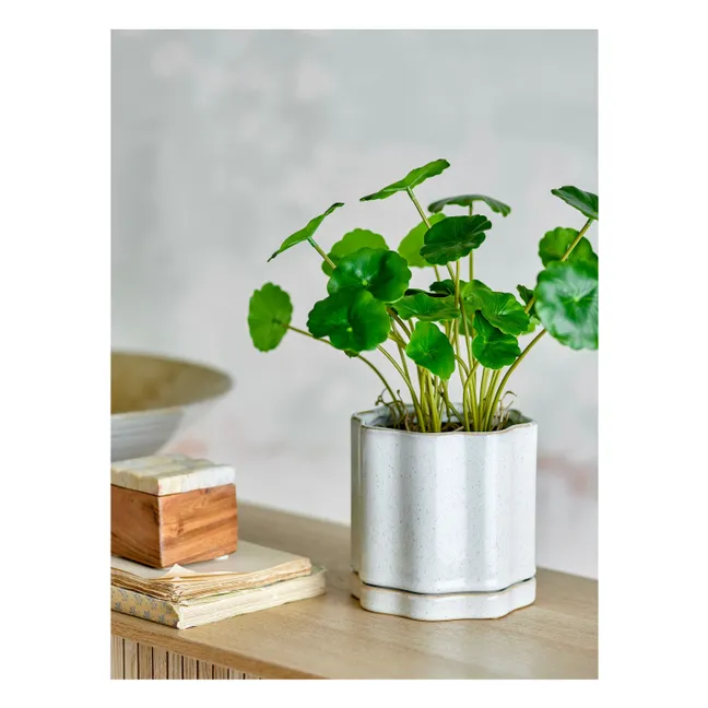 Blumentopf Argyle aus Sandstein | Grau