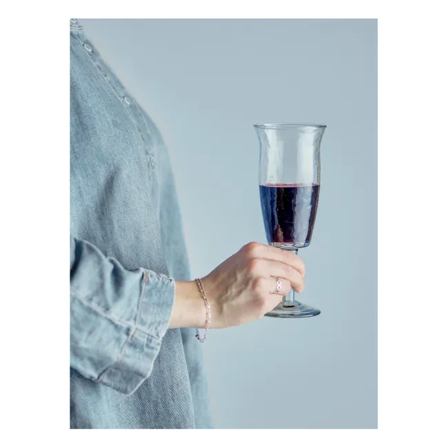 Verres à vin Asha en verre recyclé - Set de 4 | Transparent