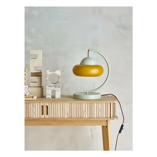 Lampe de table Bubble en métal | Vert amande