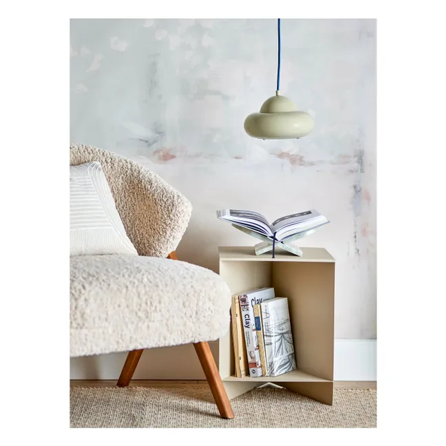 Bubble hanging lamp in metal | Almond green