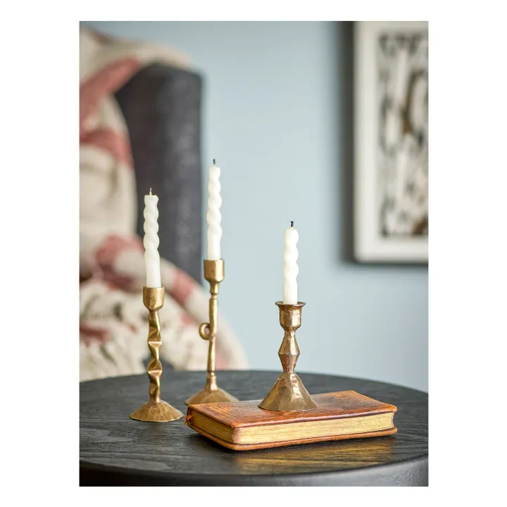 Efsa metal candleholder - Set of 3 | Brass- Product image n°1