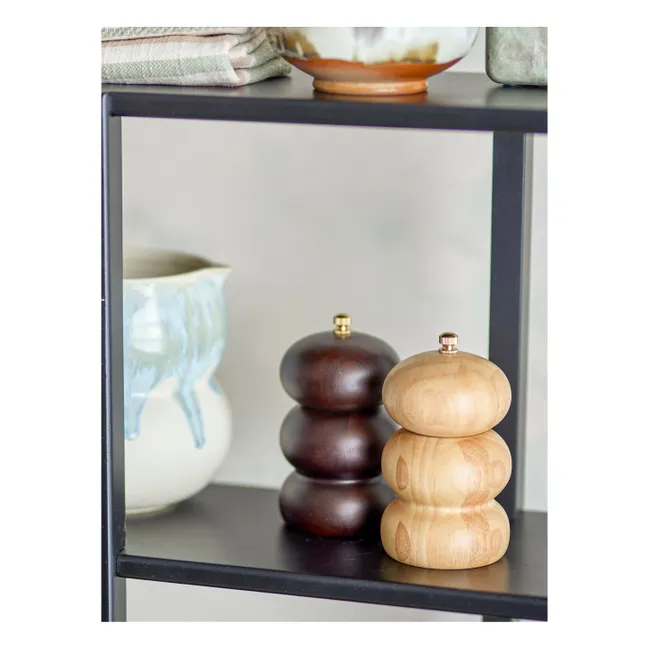 Salt and pepper shaker Marge in rubber wood | Natural