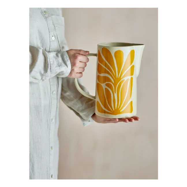 Carafe Fauni en grès | Jaune