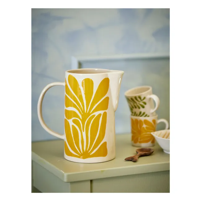 Carafe Fauni en grès | Jaune