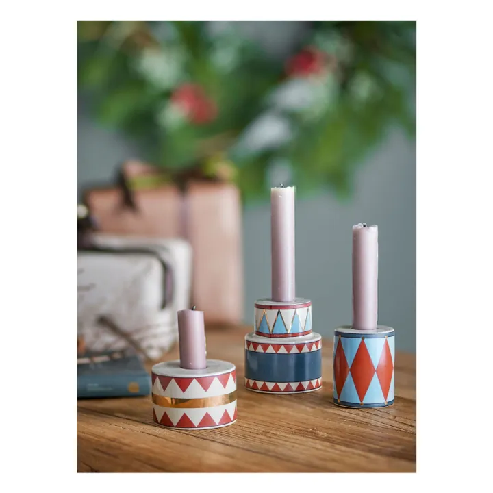 Bougeoirs Bitja en grès - Set de 3 | Multicolore- Image produit n°2